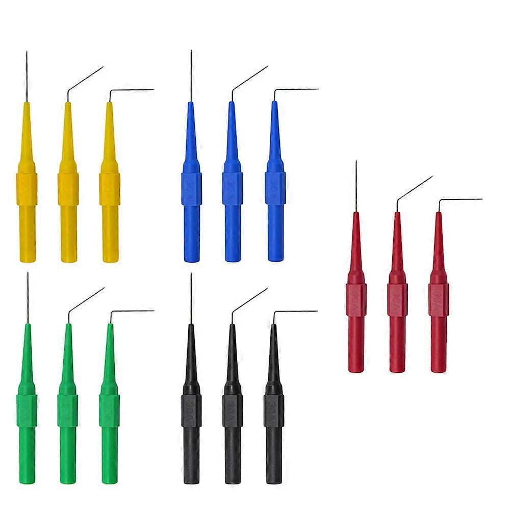 Multimeter Test Leads 15Pcs One Set Portable 0.7mm Test Needle 90° 135° For Car Physics Laboratories
