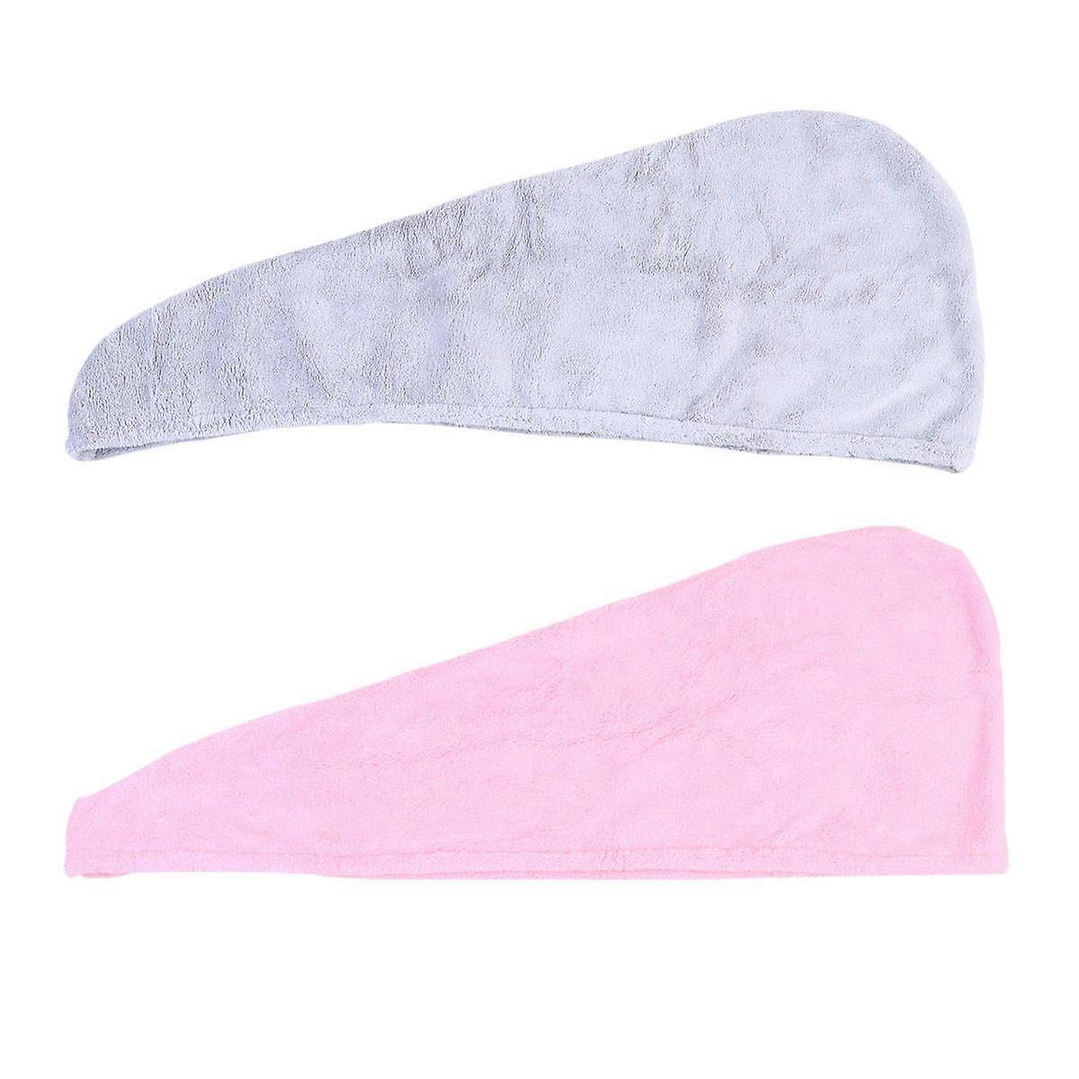 Hair Drying Cap Double Layer Bath Hat Home Use 23X23 Cm Absorbent 4Pcs