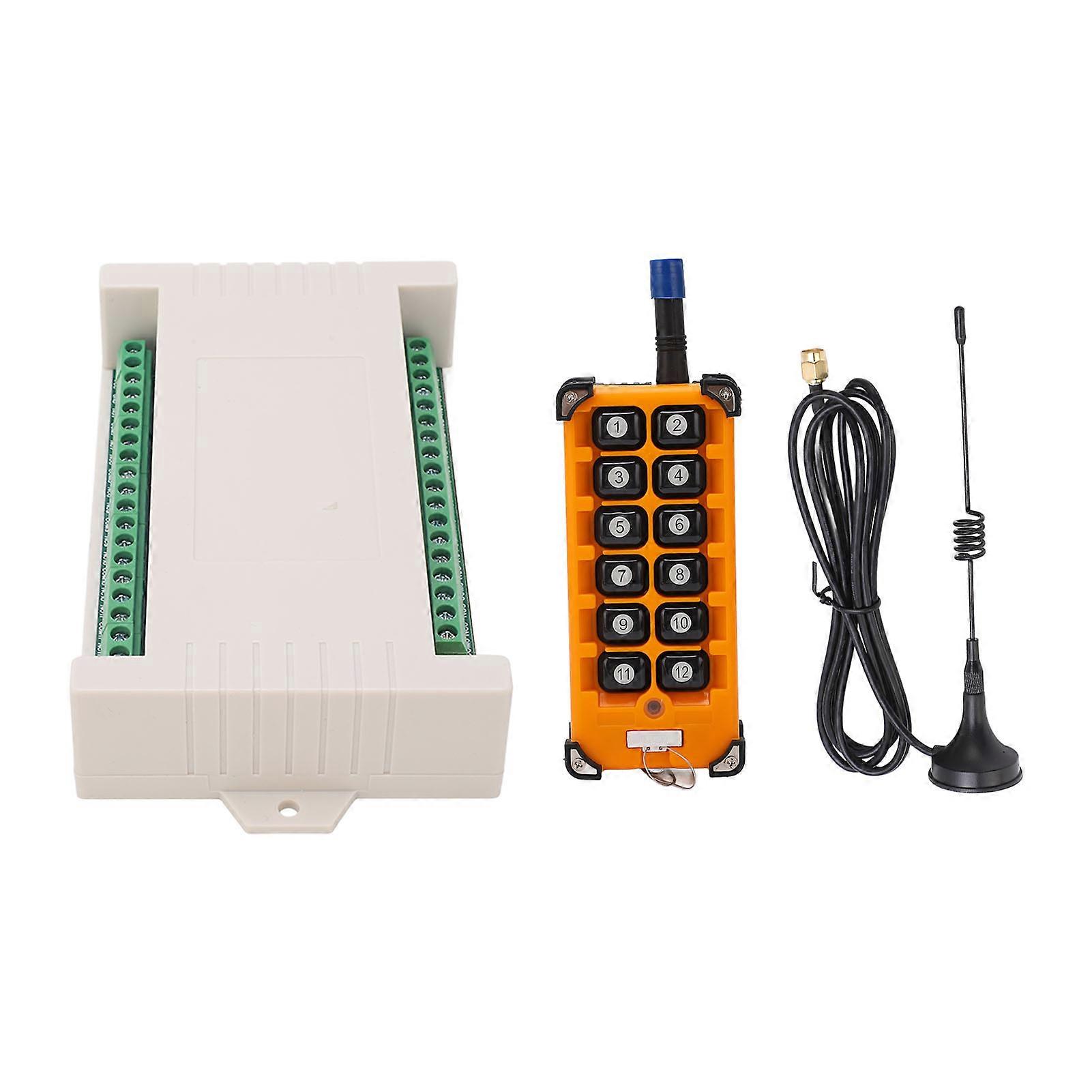 12 Button 433M Remote Control Encoder with Antenna 12 Channel Wireless Controller Relay Kit DC24V 