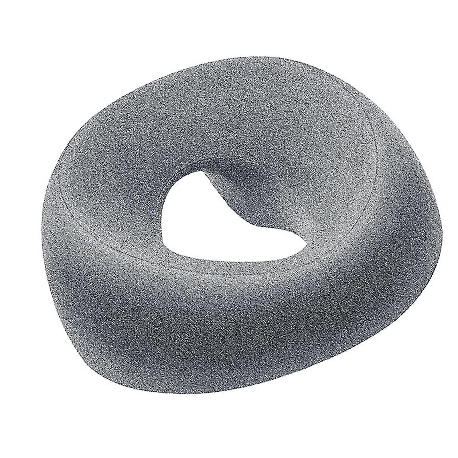 Hypoallergenic Spa-Salon Face Cradle Pillow Breathable Fabric Non-Slip Bottom Portable Massage Table Accessory Gray