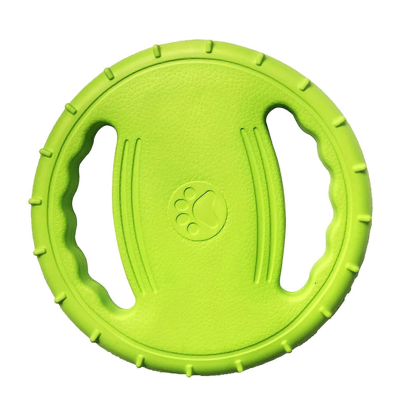 Pet Dog Flying Disc Eva Dog Training Ring with Double Handles Dog Flyer Toy Outdoor Activity Floating Fetch Toy