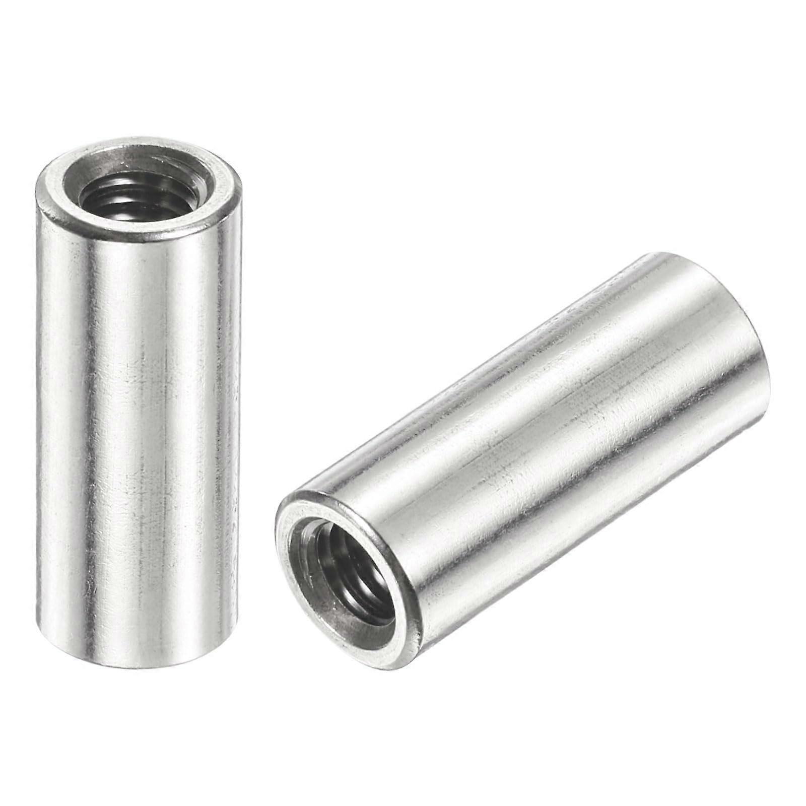 M5 round connecting nuts made of 304 stainless steel, 20 mm length, sleeve rod, bolt nut for bracket, M5 x 20 x 8 mm, 12 pieces.