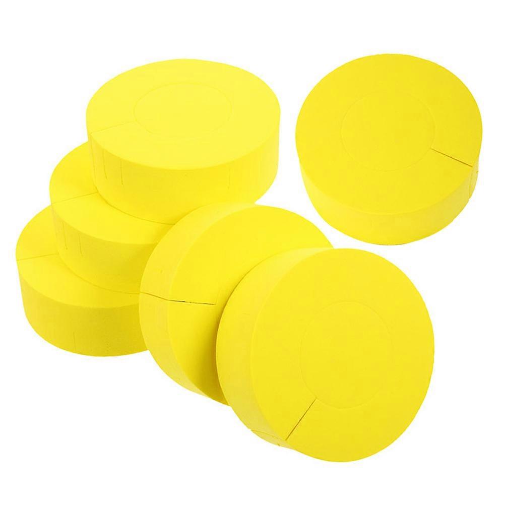 Yellow Hair Sponge Roller Set for Home Use 6 Pieces Non-Heat Damage curls with Design for
