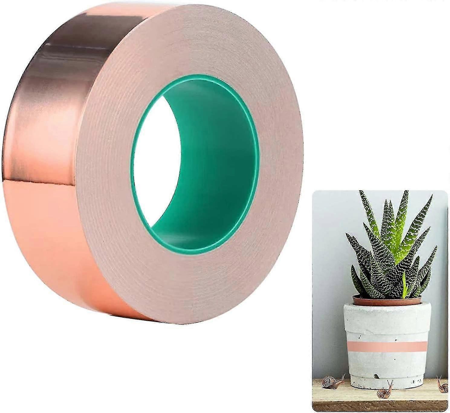 20m 銅箔テープ、ナメクジ・カタツムリ忌避テープ、幅30mmテープ、ギター・EMIシールド、はんだ付け、電気修理用