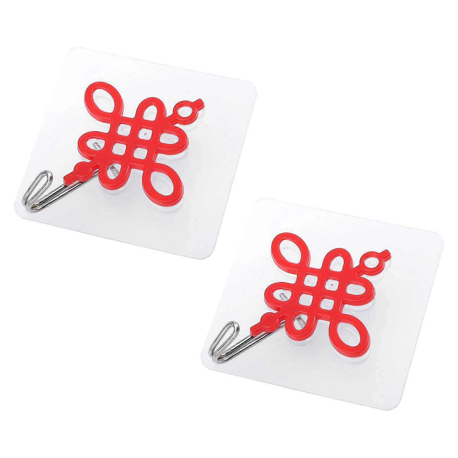 Decorative Hook Wreath Hooks for Front Door Home Decor 8x8cm PVC 2Pcs