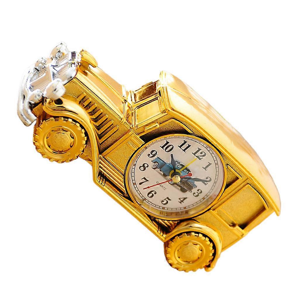 Classic Car Shape Alarm Clock for Time Display 1Pcs Golden Desktop Alarm Clock