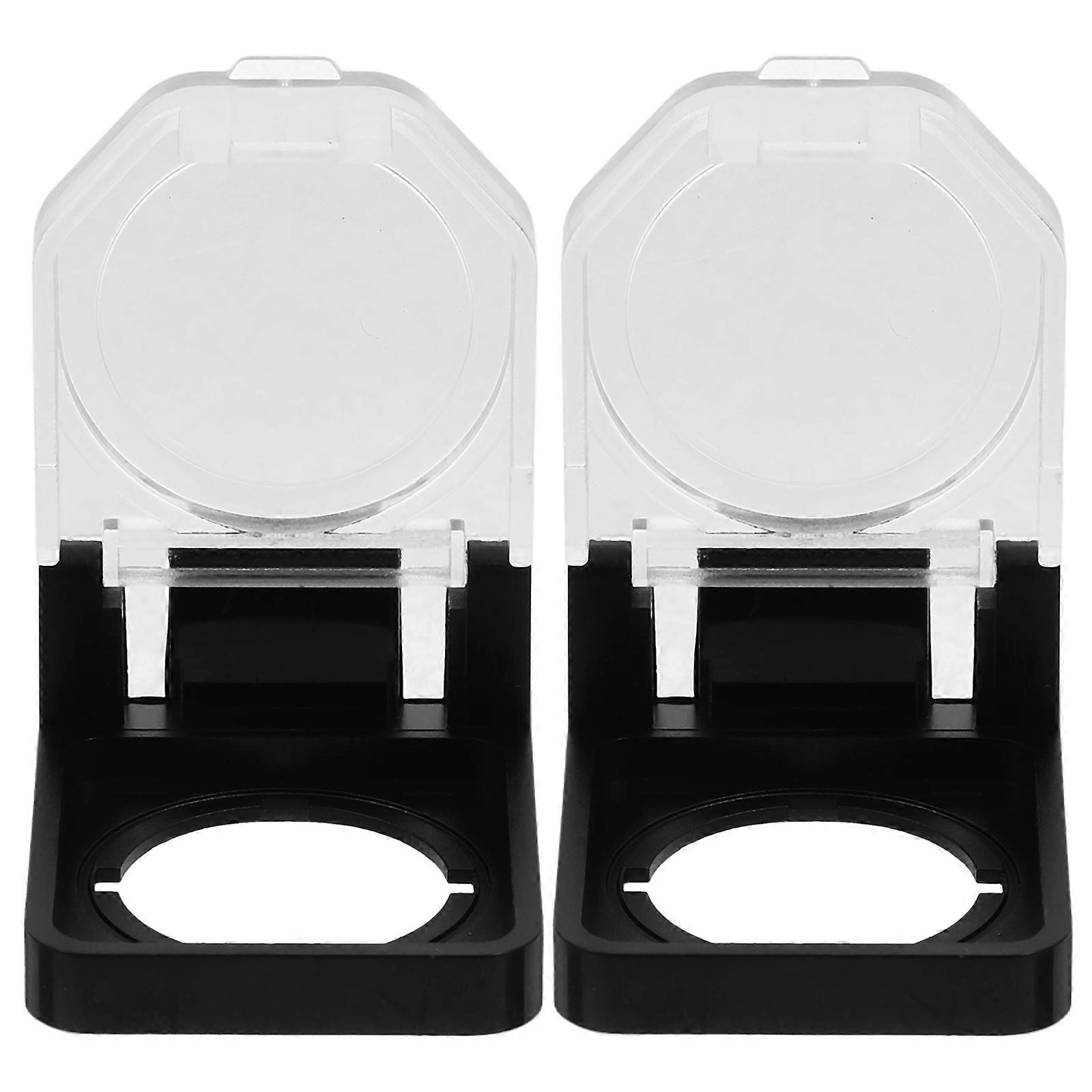 Electric Power Button Protective Cover for Waterproof Safety 2Pcs Transparent Plastic