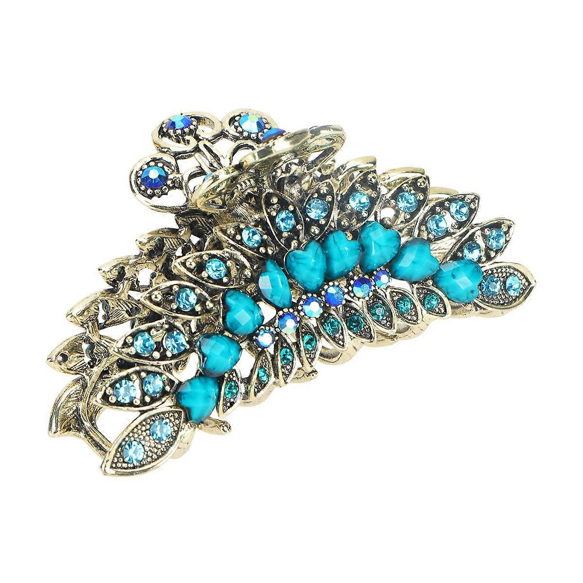 Blue Alloy Hair Clip with for Stylish Ponytails and Decorative Use 1pc