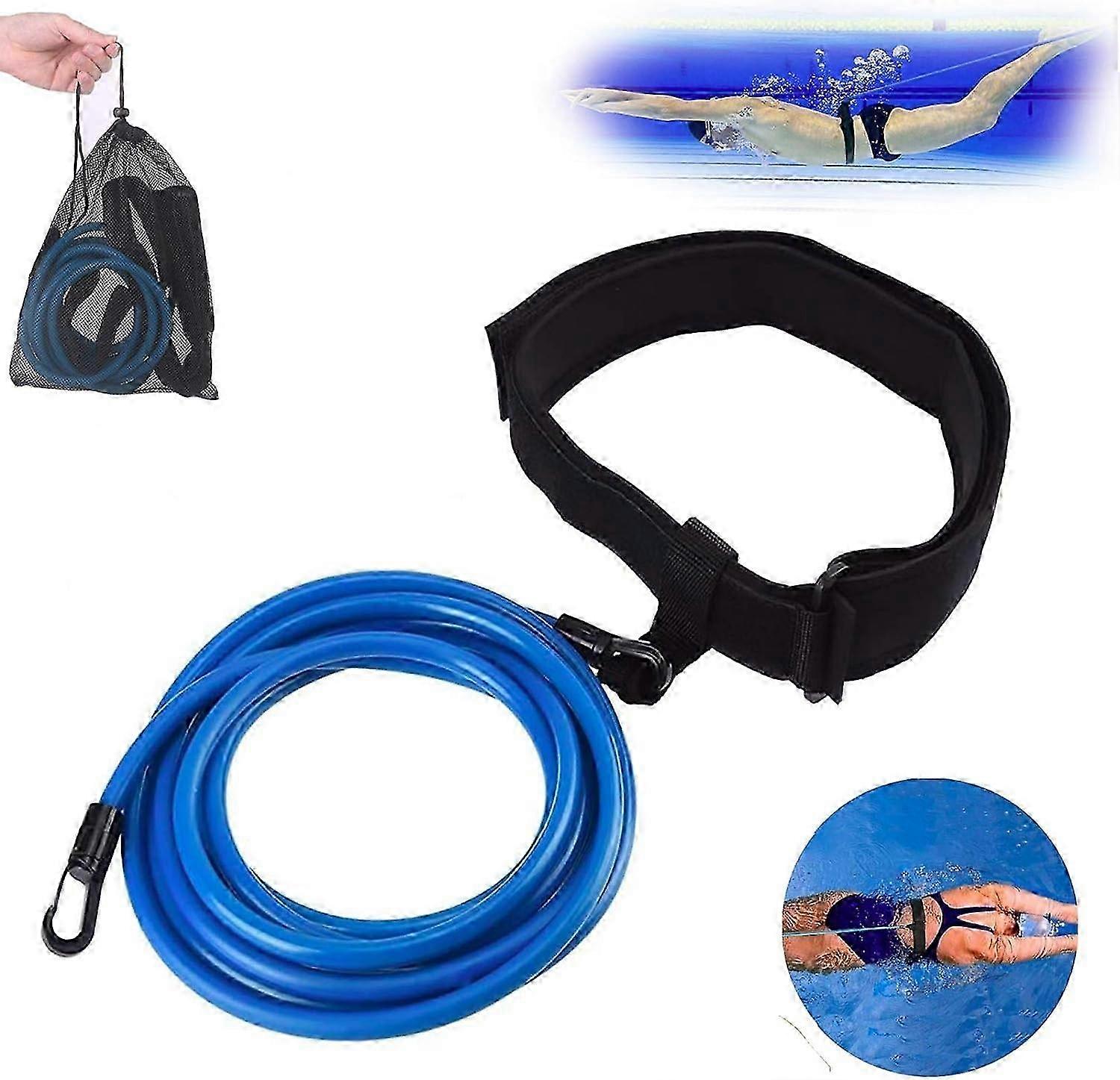 Swim belt for pool exercises | Adjustable trainer belt without counter-current