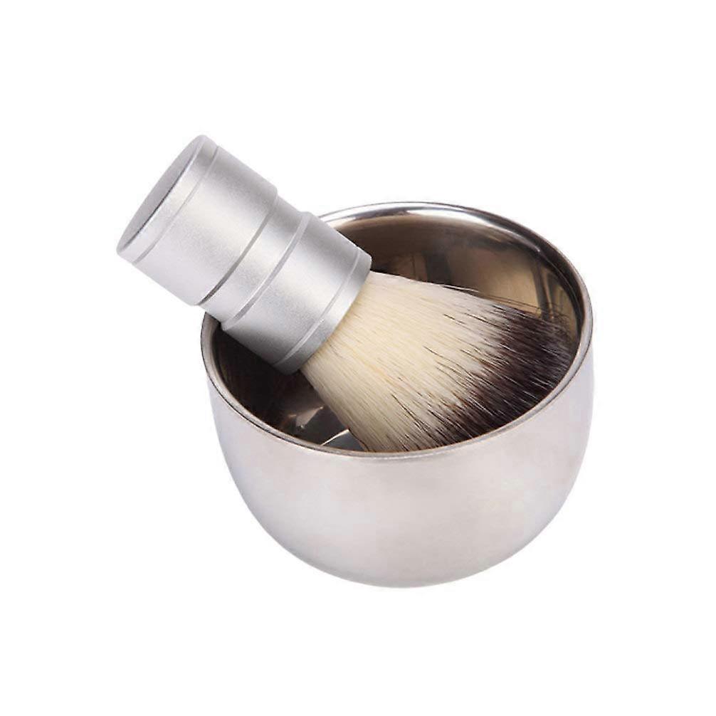 Professional Shaving Brush Set With Shaving Soap Bowl Practical Use For Home And Salon Durable Nylon Bristles NonSlip Handle Rust Material