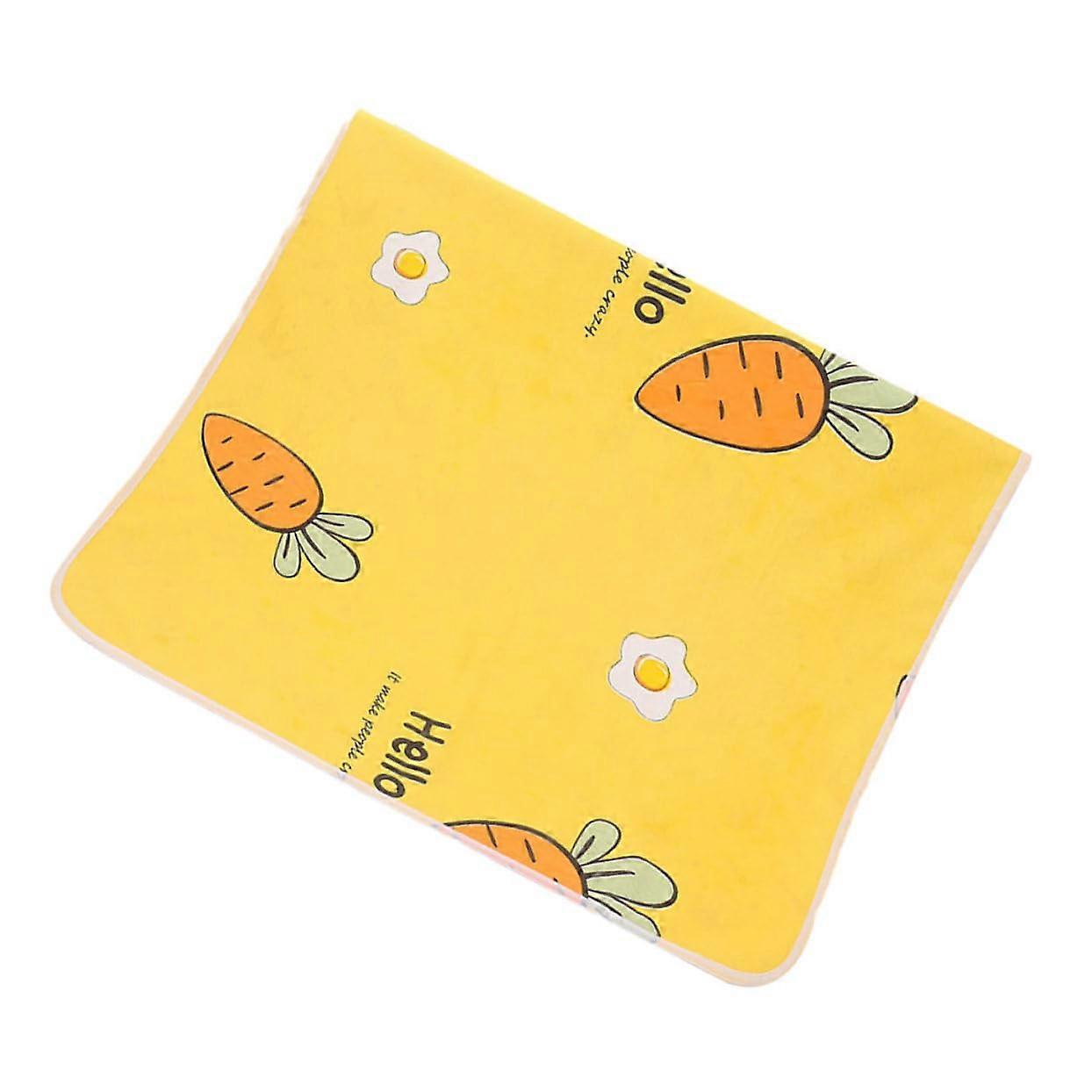 Cotton urinal pad for bed, 70 x 90 cm, diaper pad for toddlers, yellow, suitable for newborns to toddlers aged 1