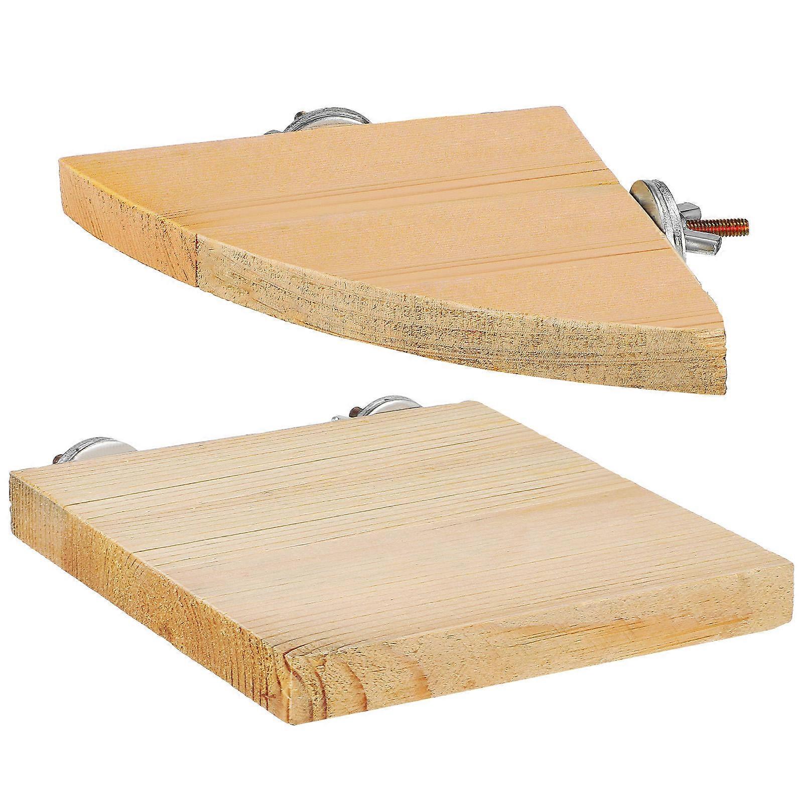 طائر الفرخ سوينغ خشبية تقف لملحقات قفص الببغاء مضغ على شكل مروحة إضافي .00X12.00X1.40CM 2 قطعة