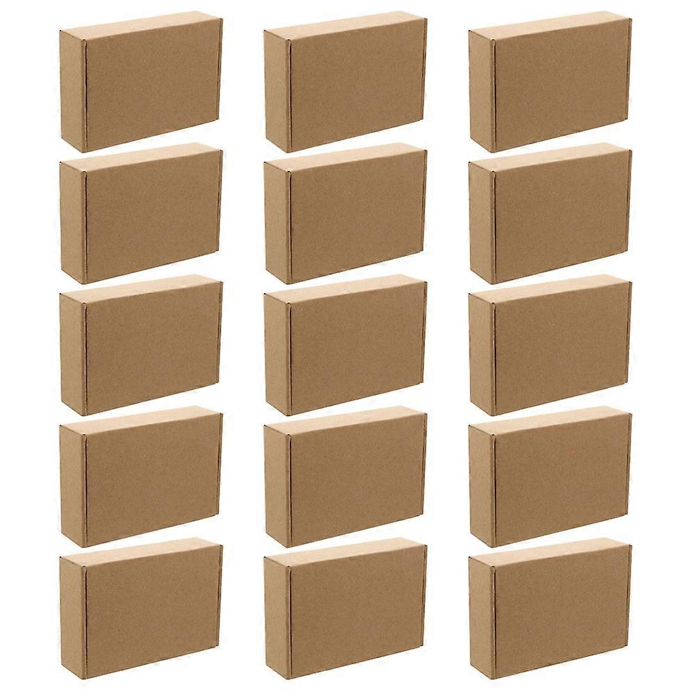 Elegant Khaki Gift Boxes with Lids for Storage Made of Corrugated Paper 15Pcs Rectangle Shape Large Capacity