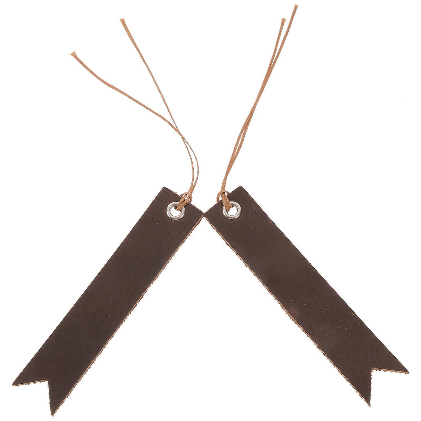 Handmade Bookmark in Brown for Decoration Use Elegant Vintage Style Reading Accessory 2Pcs