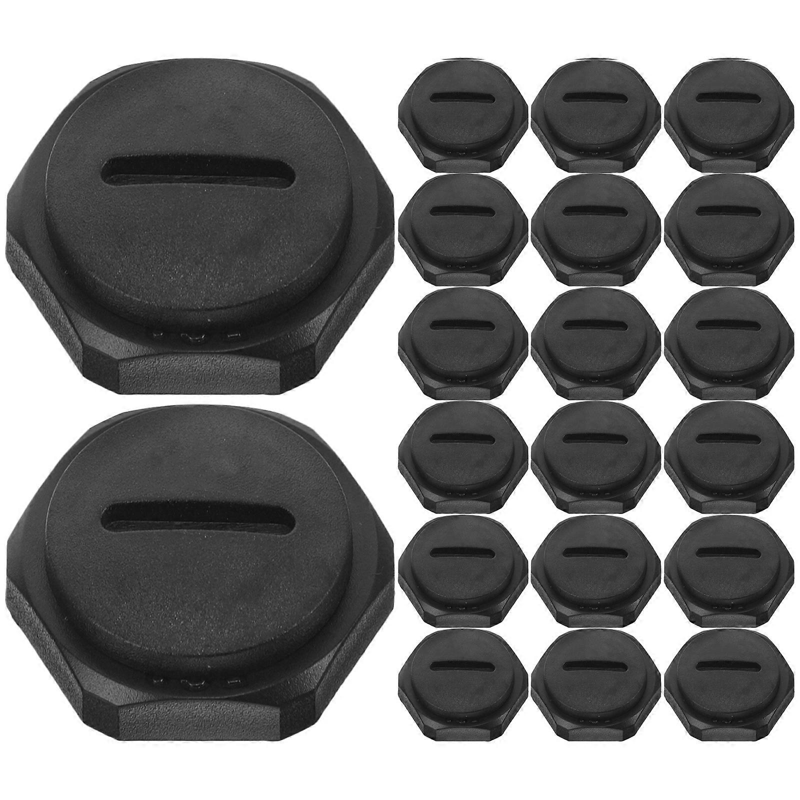 Chair Leg Floor Protectors 20Pcs Black Closure Plug Options For Furniture Assembly Featuring Threaded Fit Design