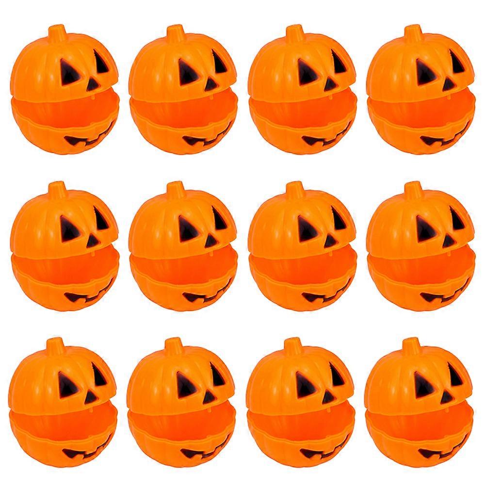 24pcs Fillable Mini Pumpkin Containers Halloween Candy Holders, Party Favor Boxes for Trick or Treat, Decor & Craft Storage