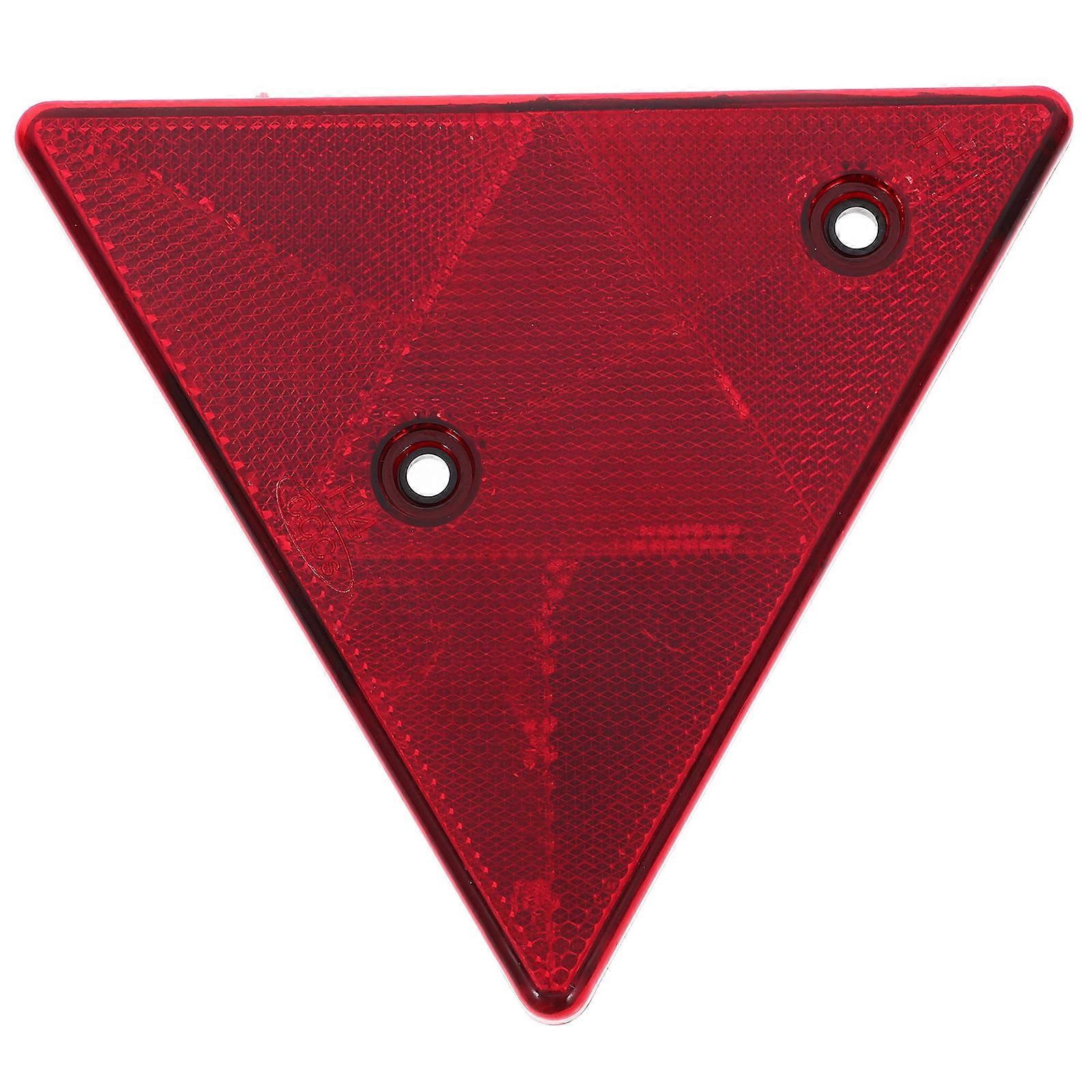 Reflective Triangle Sign for Car Made of Durable Plastic Red Color Ensures Road Safety in Low Light Conditions