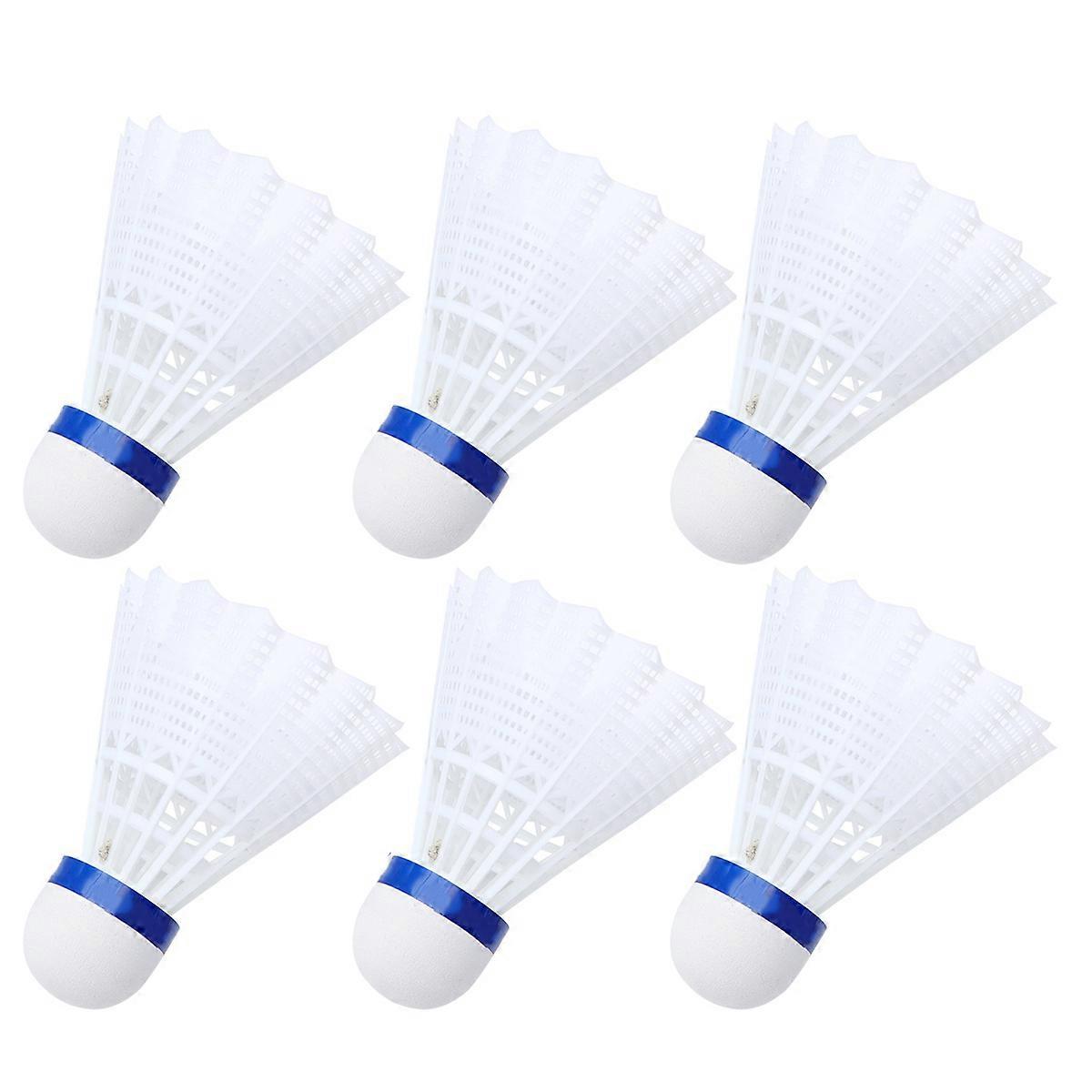 12pcs Nylon Badmintons Simple Small Fitness Shuttlecocks Durable Badmintons for Outdoor (White)
