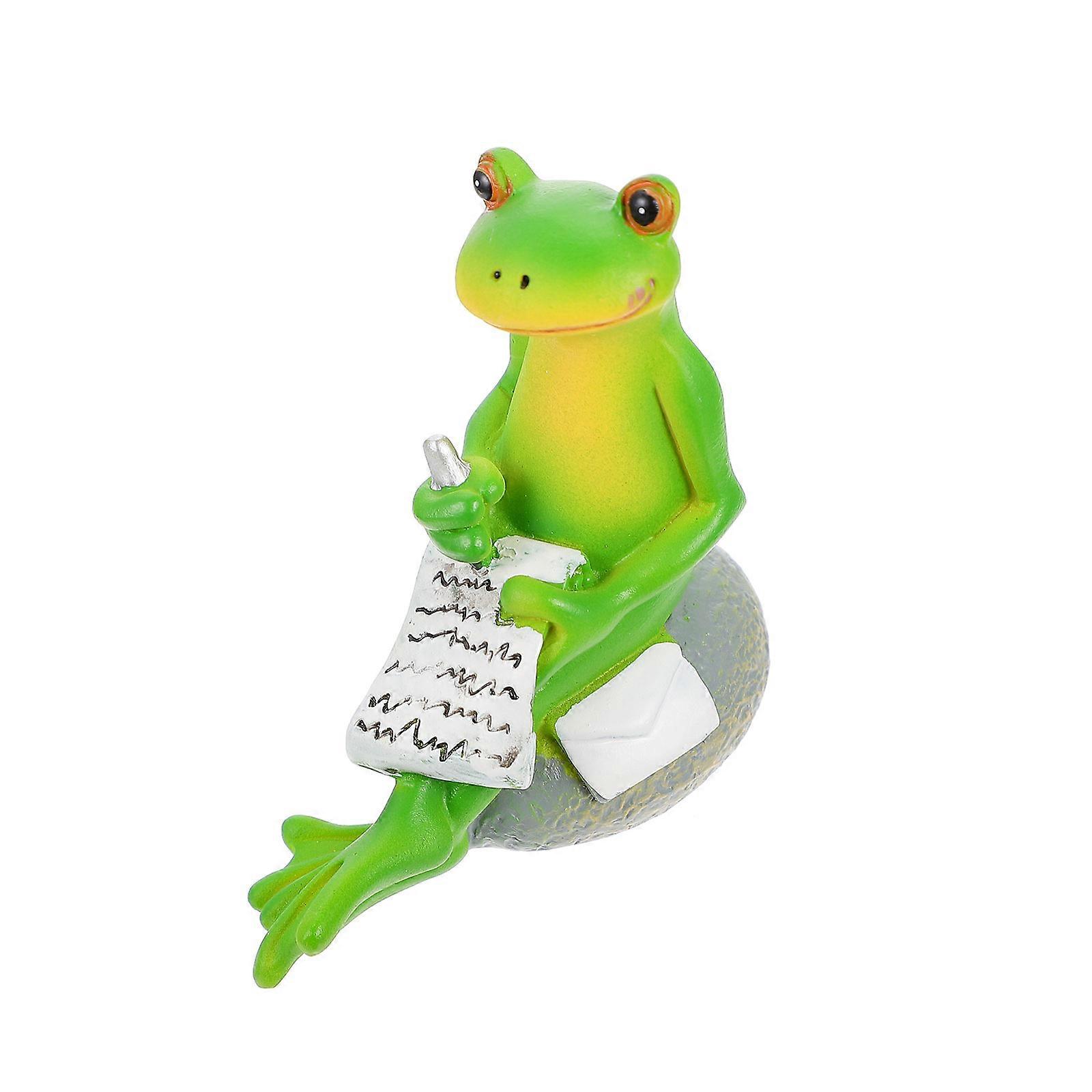 개구리 장식 수지 개구리 장식품 탁상 개구리 장식 장식 선물 7x3.5cm 1팩