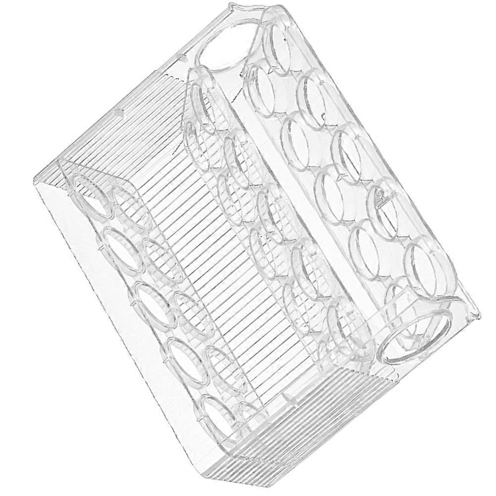 Transparent Plastic Egg Container for Refrigerator with Stable Bottom and Deep Grooves for Home Use 12Egg Capacity