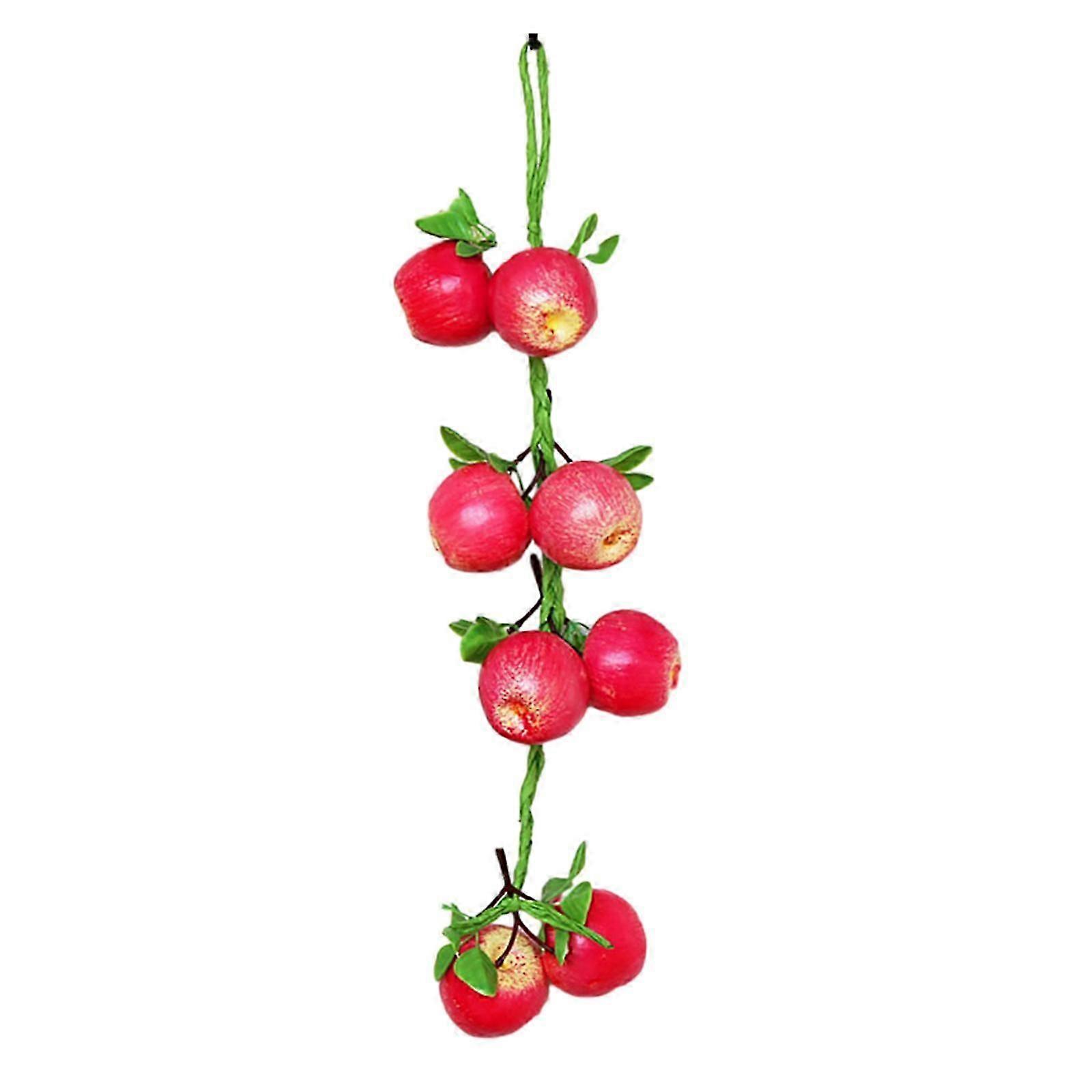 1Set Artificial Hanging String, Simulation Vegetable Fruit Garlands Vine for Home Farm Party Wall Decor