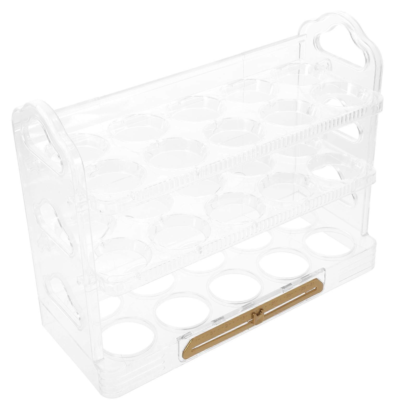 Egg Holder Refrigerator Storage Container with Compartments, Durable Egg Organizer for Fridge, Freshness and Protection