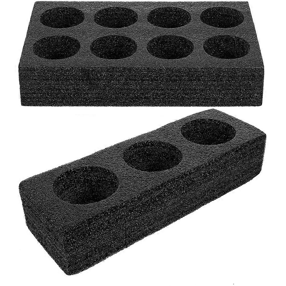 Cup Carrier Tray Cold Drinks Holder Trays General Users Black 35X20X7CM 2Pcs