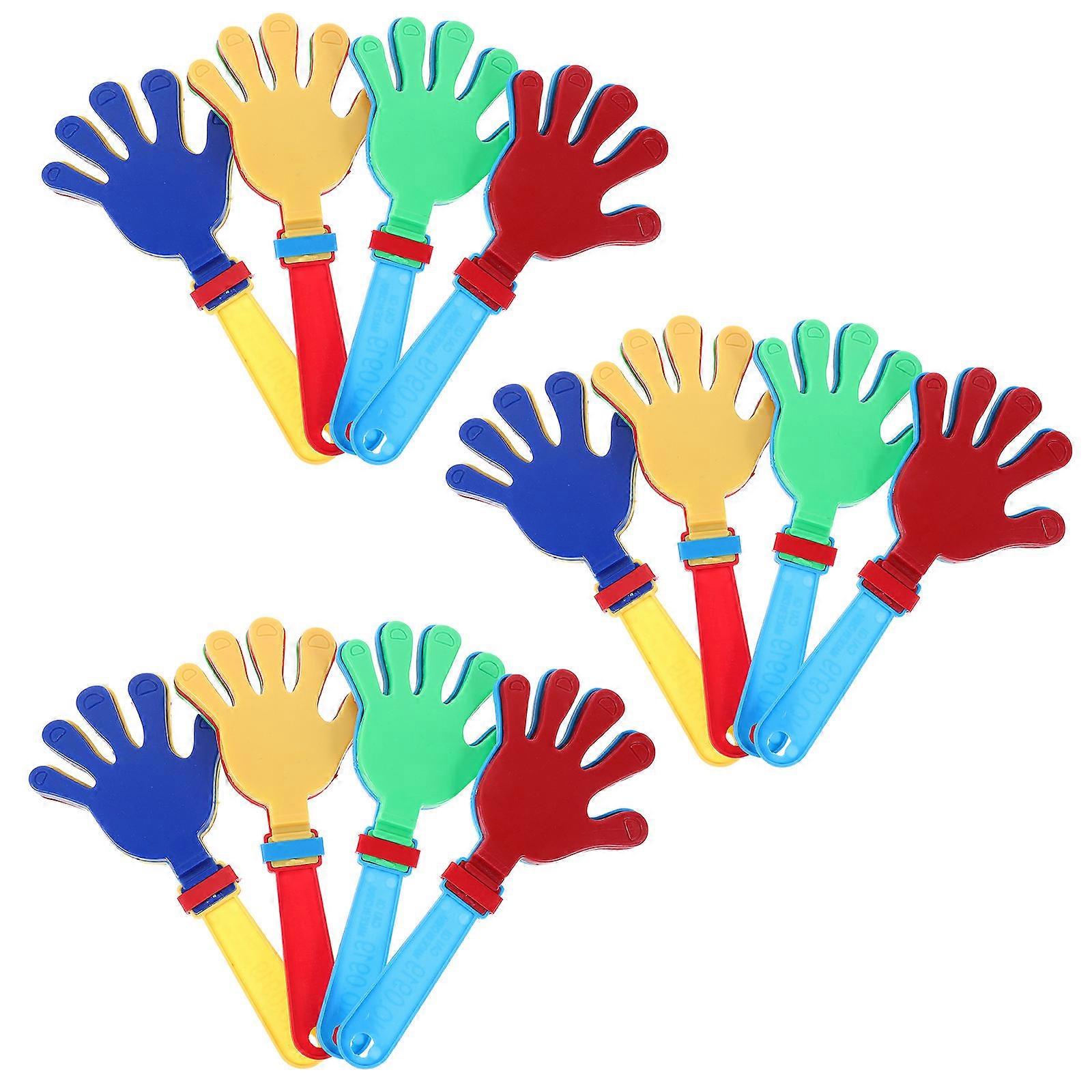 Plastic Hand Clappers for Kids Playing Assorted Color Ideal Gift Lightweight Safe 12pcs