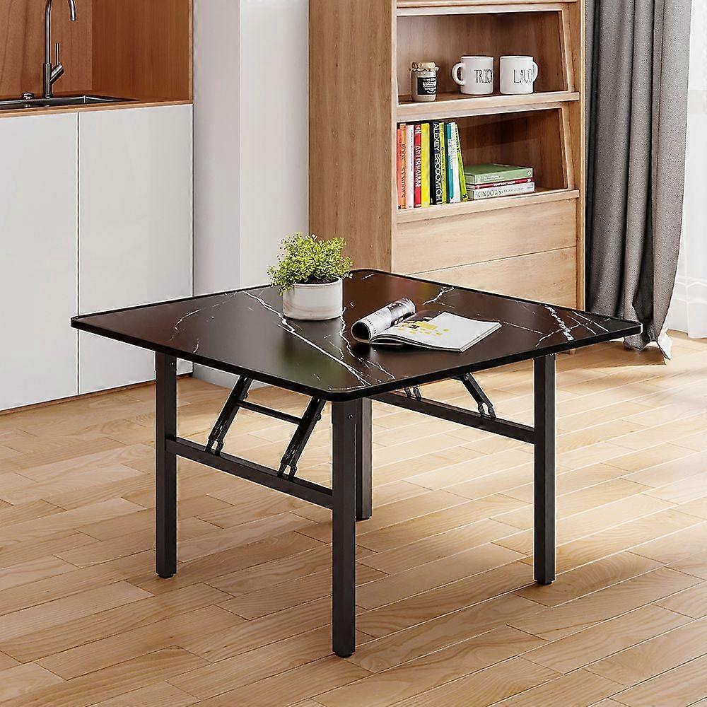 Square Marble Effect 80cm Folding Coffee Table