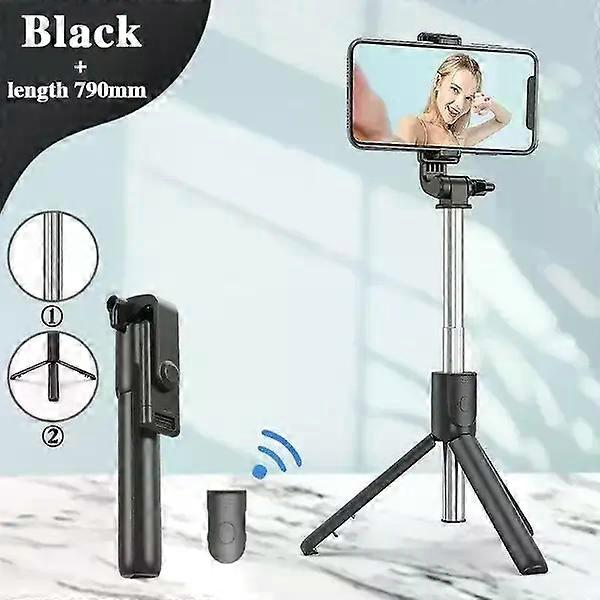 2022 6 in 1 Bluetooth Wireless Selfie Stick Mini Tripod Extendable Monopod with Fill Light Remote Shutter