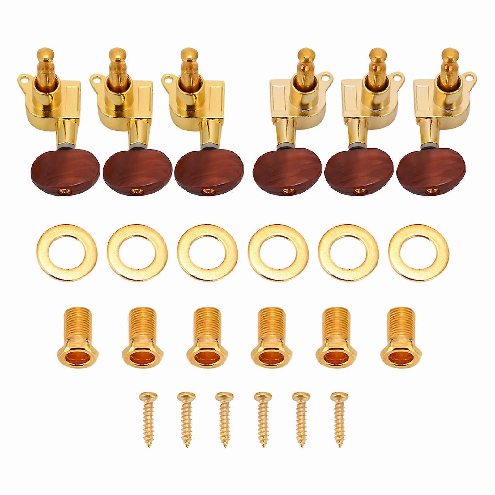 3L3R Tuning Pegs Locking Tuners Machine Heads for Acoustic Electric Guitar(Gold)