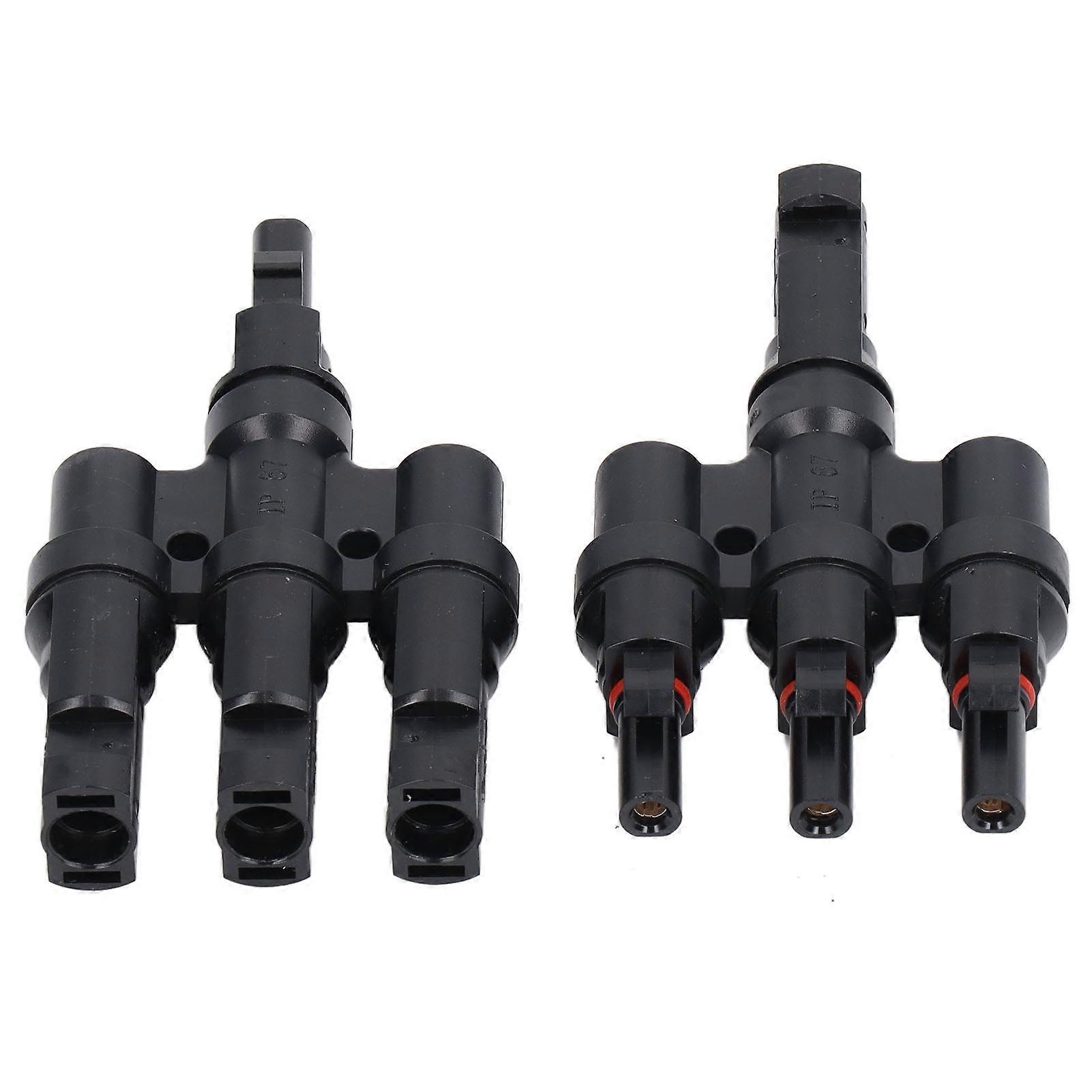 1 Pair Solar Branch Connector Panel Parallel Connection Cable Splitter Coupler DIY Mount Tool T4 