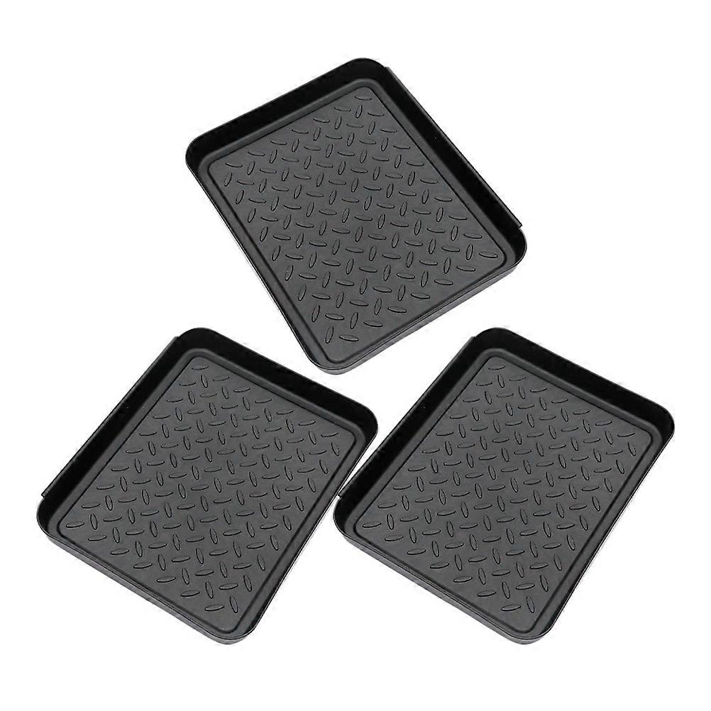 3pcs Shoe Boot Tray for Display Flower Pot Mat with Multi Function Shoe Tray Accessory