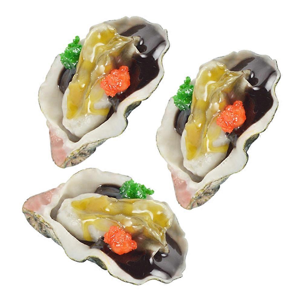 Artificial Oyster Model for Decoration in Assorted Colors PVC Made Lightweight and Compact 3pcs