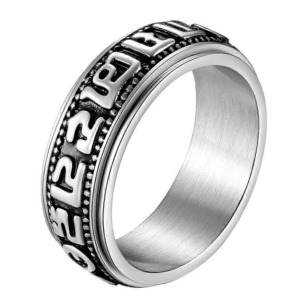 Titanium Rings For Men Vintage Rotatable Finger Ring Perfect For Valentine's Day Size 10# Durable 1Pack