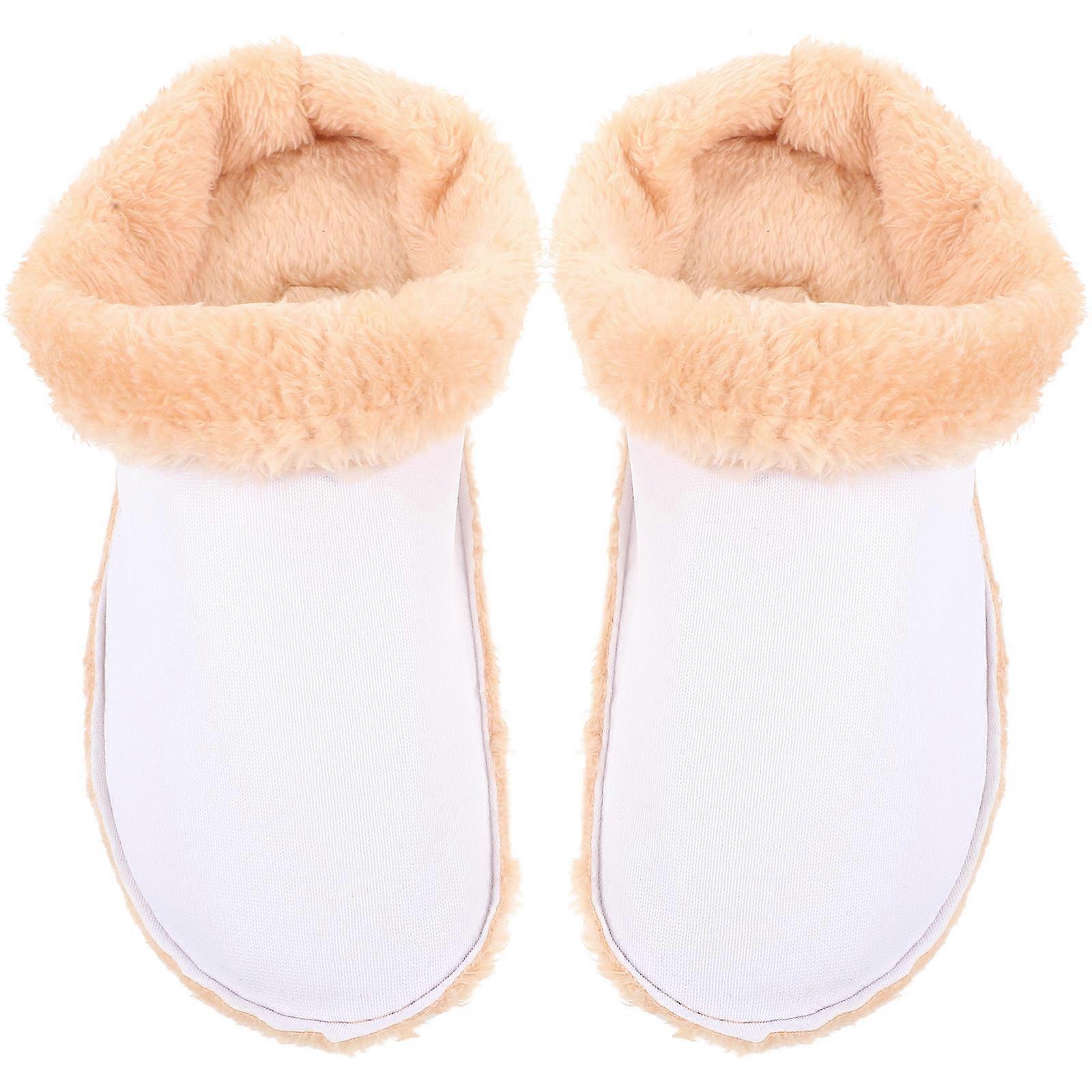 1 Pair Detachable Winter Shoe Inserts Warm Plush Inserts for Hole Shoes
