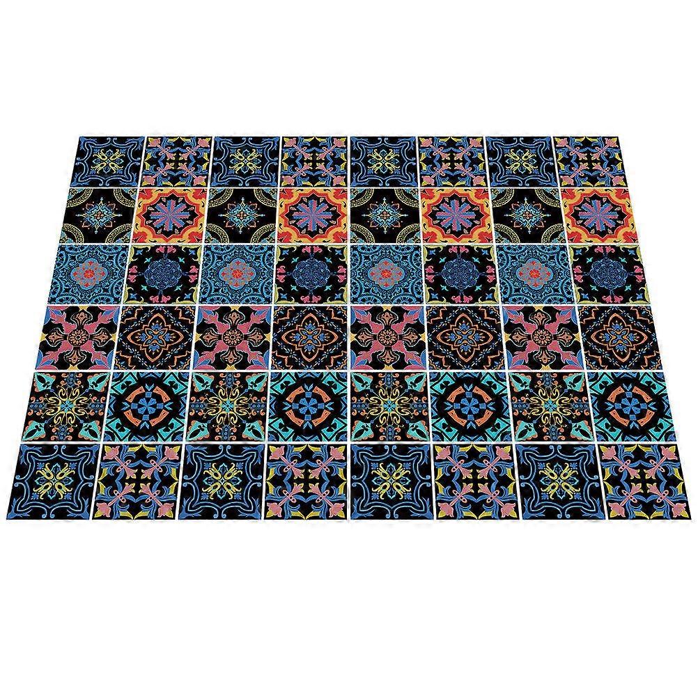 Wear Resistance 48Pcs Decorative Stickers Ideal For Smooth Surfaces Like Bathrooms And Kitchens Featuring Easy To Clean PVC Material In Assorted Color