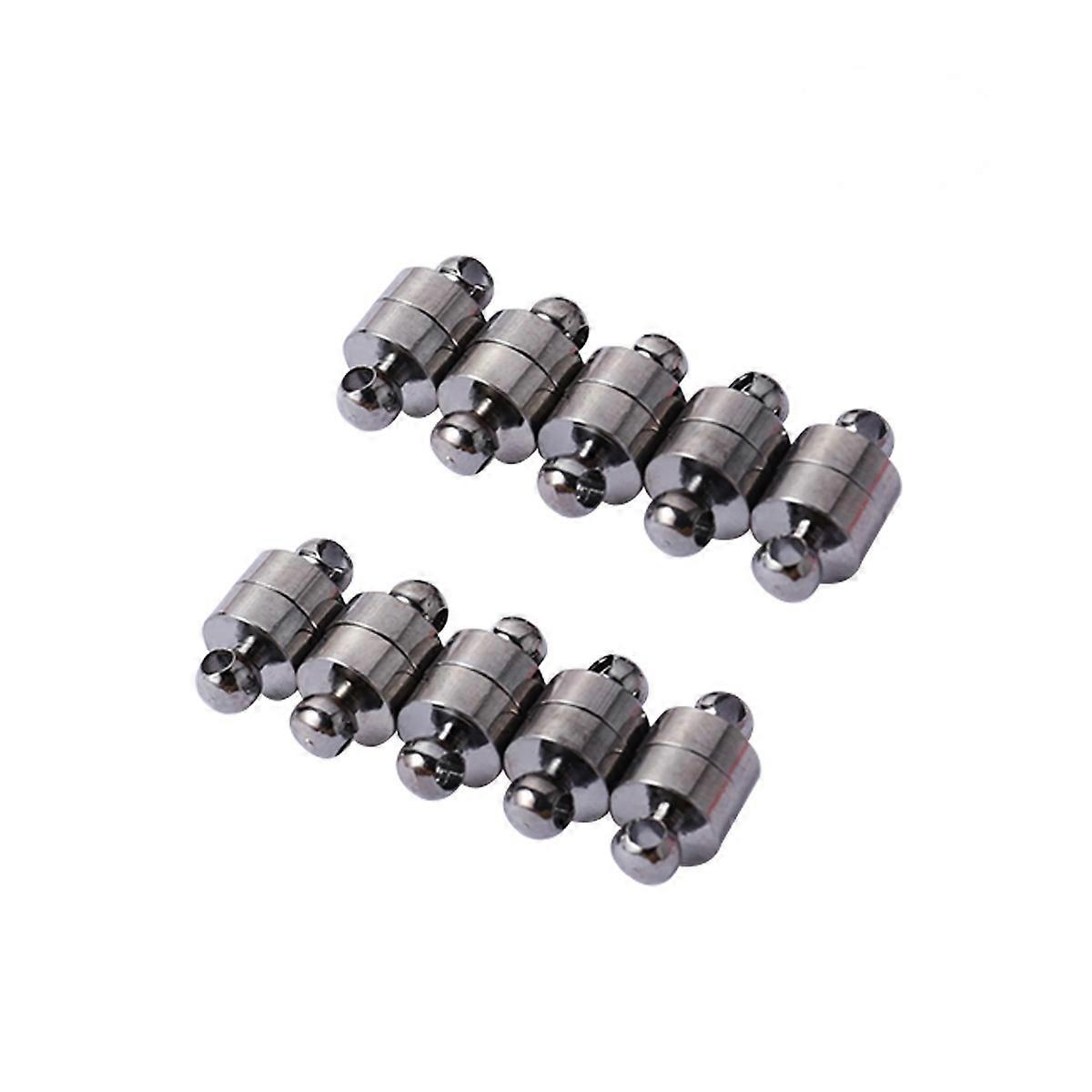10 Pair Black Magnetic Clasps Connector For Jewelry Making 6 X 11mm Strong Holding Strength For Projects