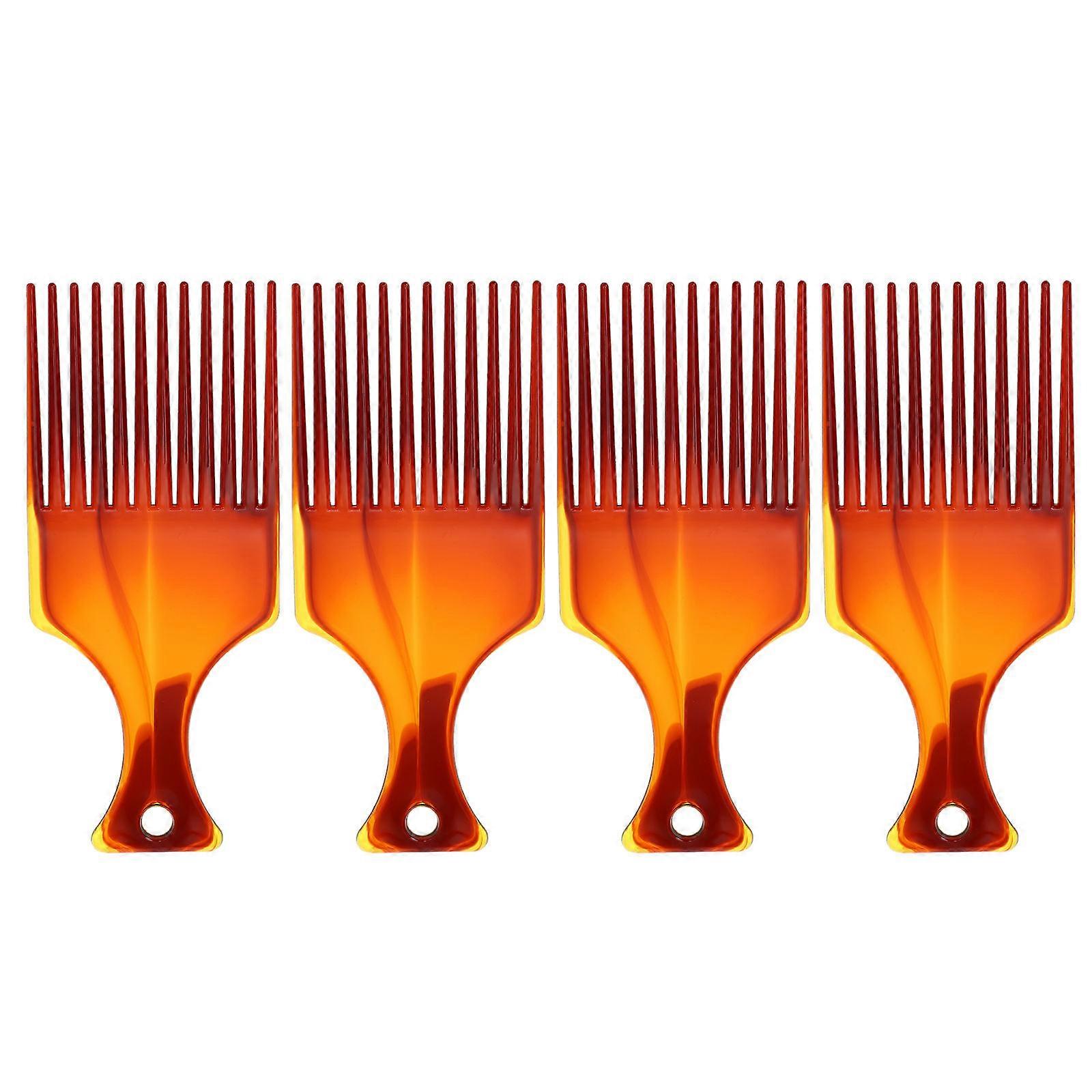 Erkekler İçin Geniş Dişli Saç Tarağı Kuaförlük ve Kişisel Kullanım İçin Kompakt Boyutta 4 Adet