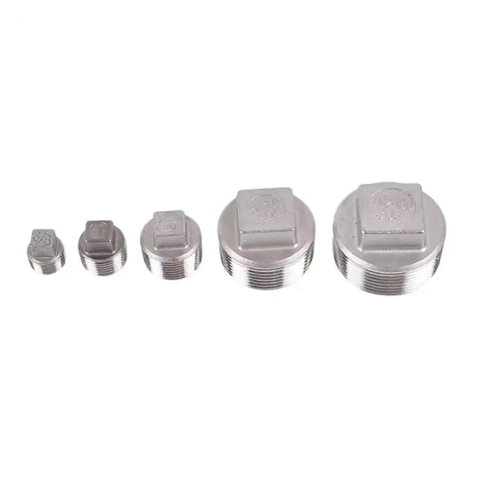 BSPT Male 304 Stainless Steel Square Countersunk End Pipe Fitting 1-1/2" Sizes 1/8" to 2" Quality Plumbing Accessory