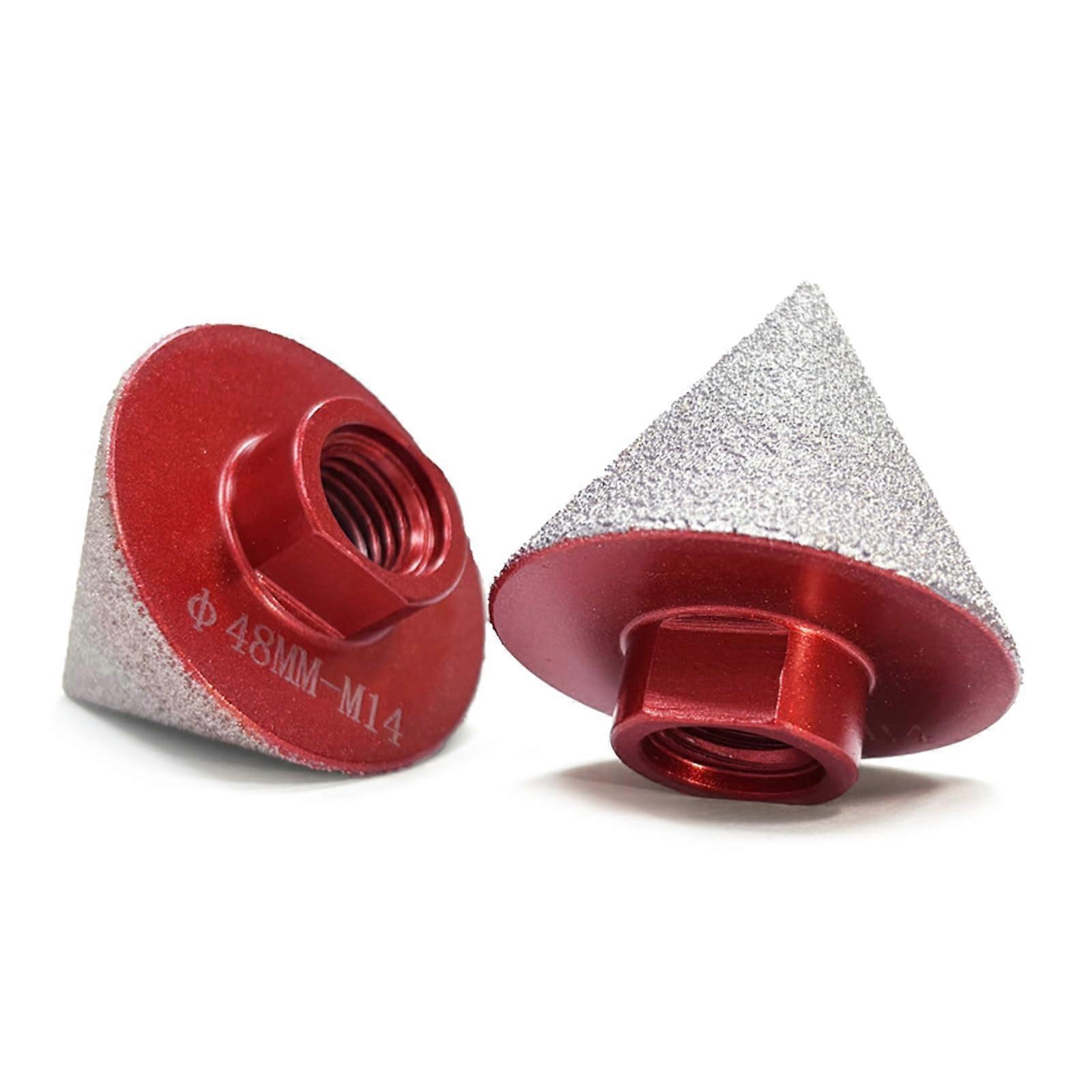 Chamfer Bits 48 mm, M14 Arbor, Cone Countersink Drill Bit for Existing Holes, Enlarge, Shape, Trim, 2-Pack