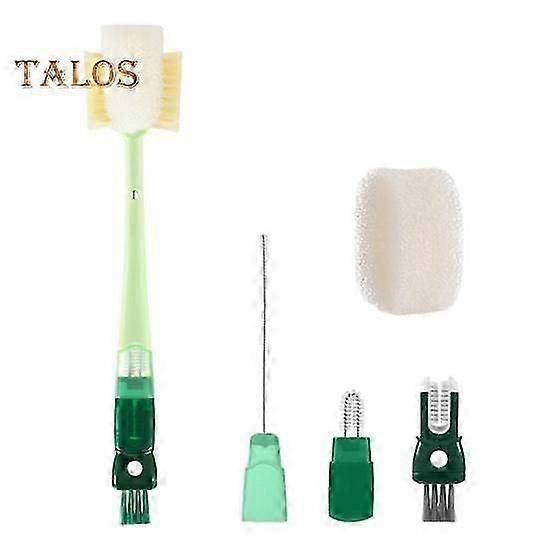 Cleaning Brush with Hanging Hole Design 5 in 1 Multi-Function Cup Brush Folding Household Sponge Cleaning Scrubber