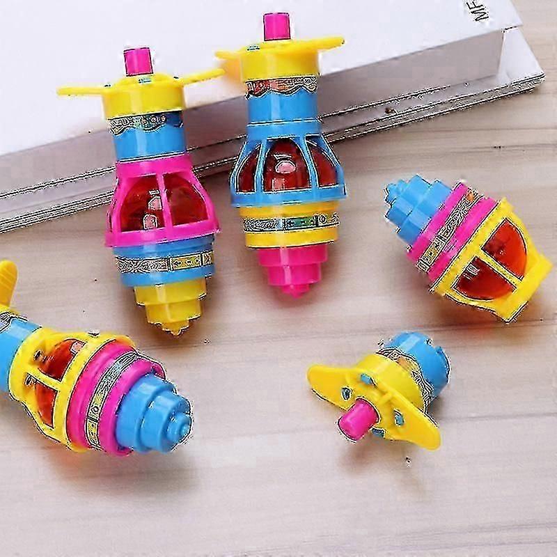 15-Pack LED UFO Spinning Gyro Toys - Glowing and Flashing Novelty Bulk Set