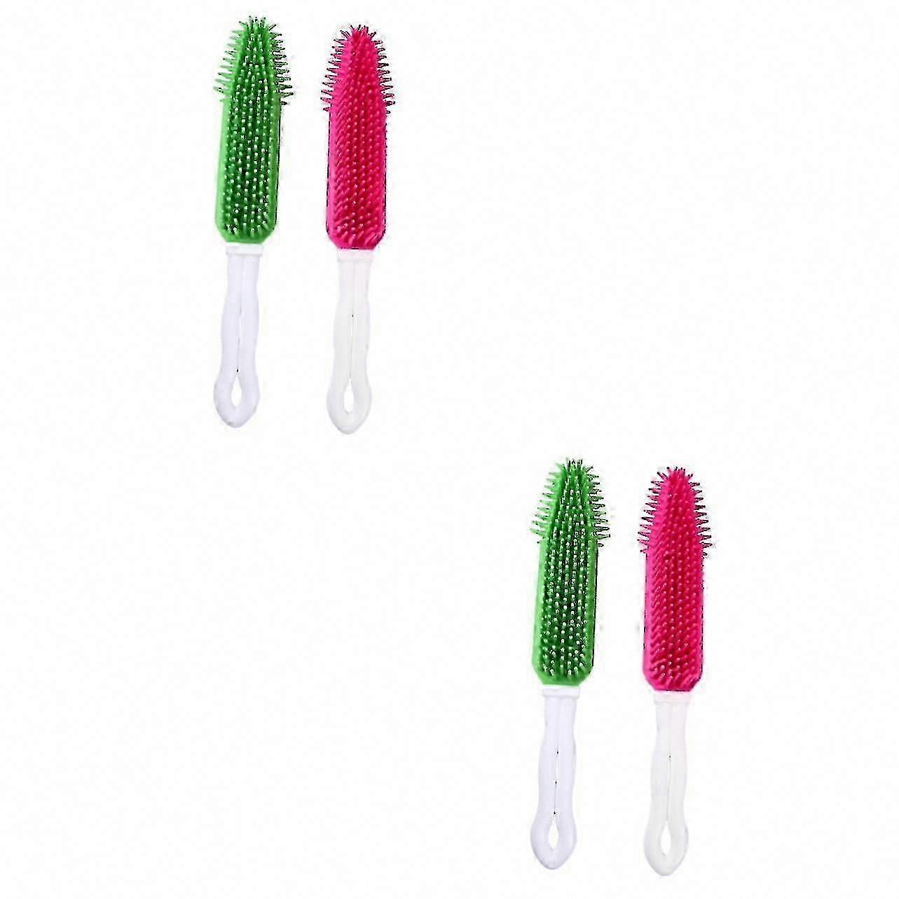 4ピース猫アンダーコートレーキグルーミングコームセット - 猫と犬のためのペット脱毛ブラシ