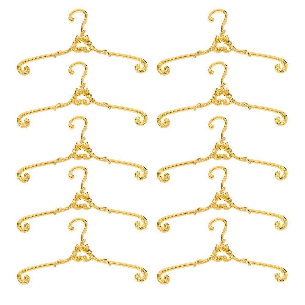 48pcs Mini Metal Doll Dress Hangers for Dollhouse Clothes Display and Organization – Tiny Garment Rack for Creative Play and Wardrobe Storage