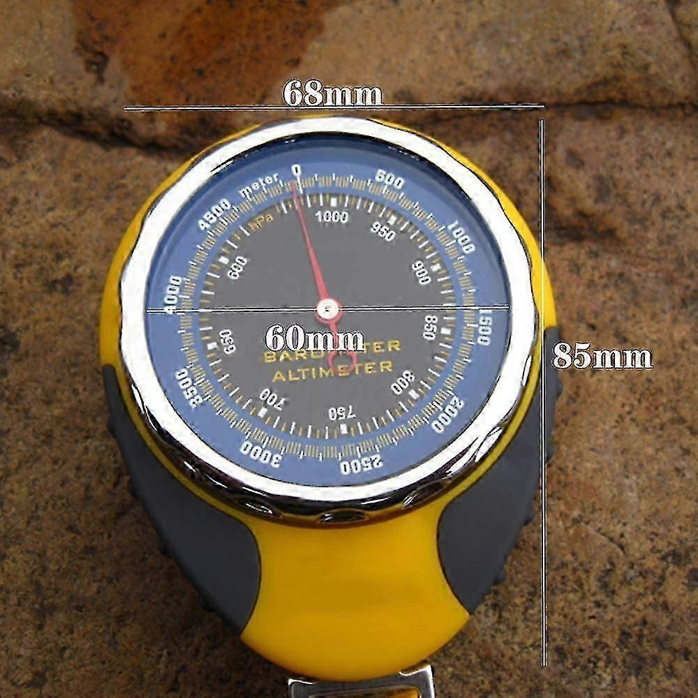 Altimeter, Altimeter Watch, Barometer, Compass, Barometer Thermometer, Weather Instruments, High-precision Multi-function Mechanical Barometer, Yellow