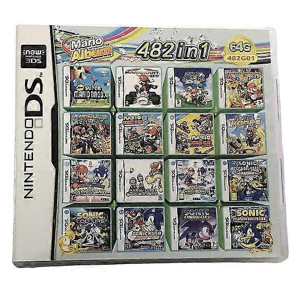 482 in 1 Game Card with 482 Classic Nostalgic Games for Ds / 2ds / 3ds Consoles