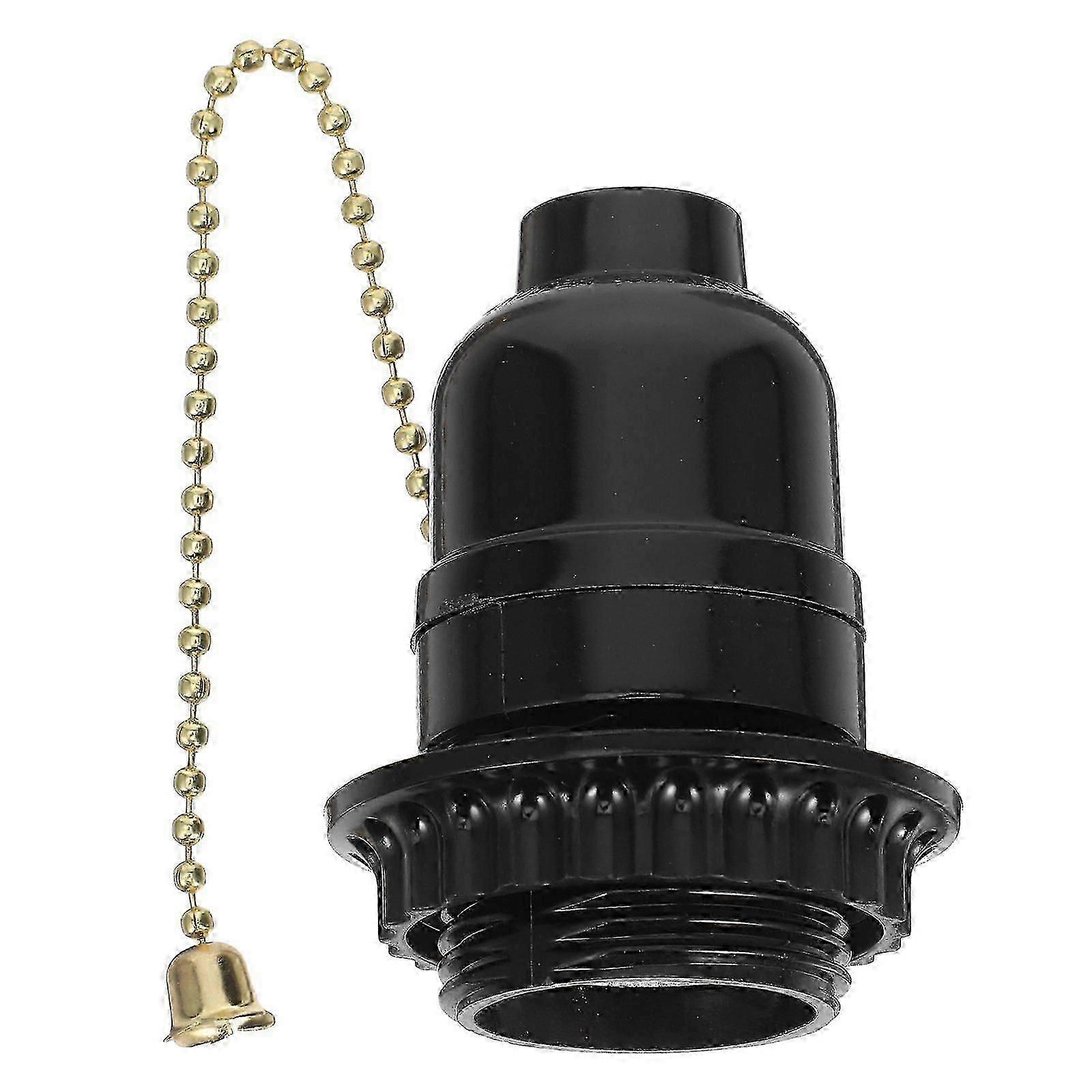 E27 Ceiling Light Lamp Holder with Pull Chain, Replacement Base for Easy Installation in UK Homes