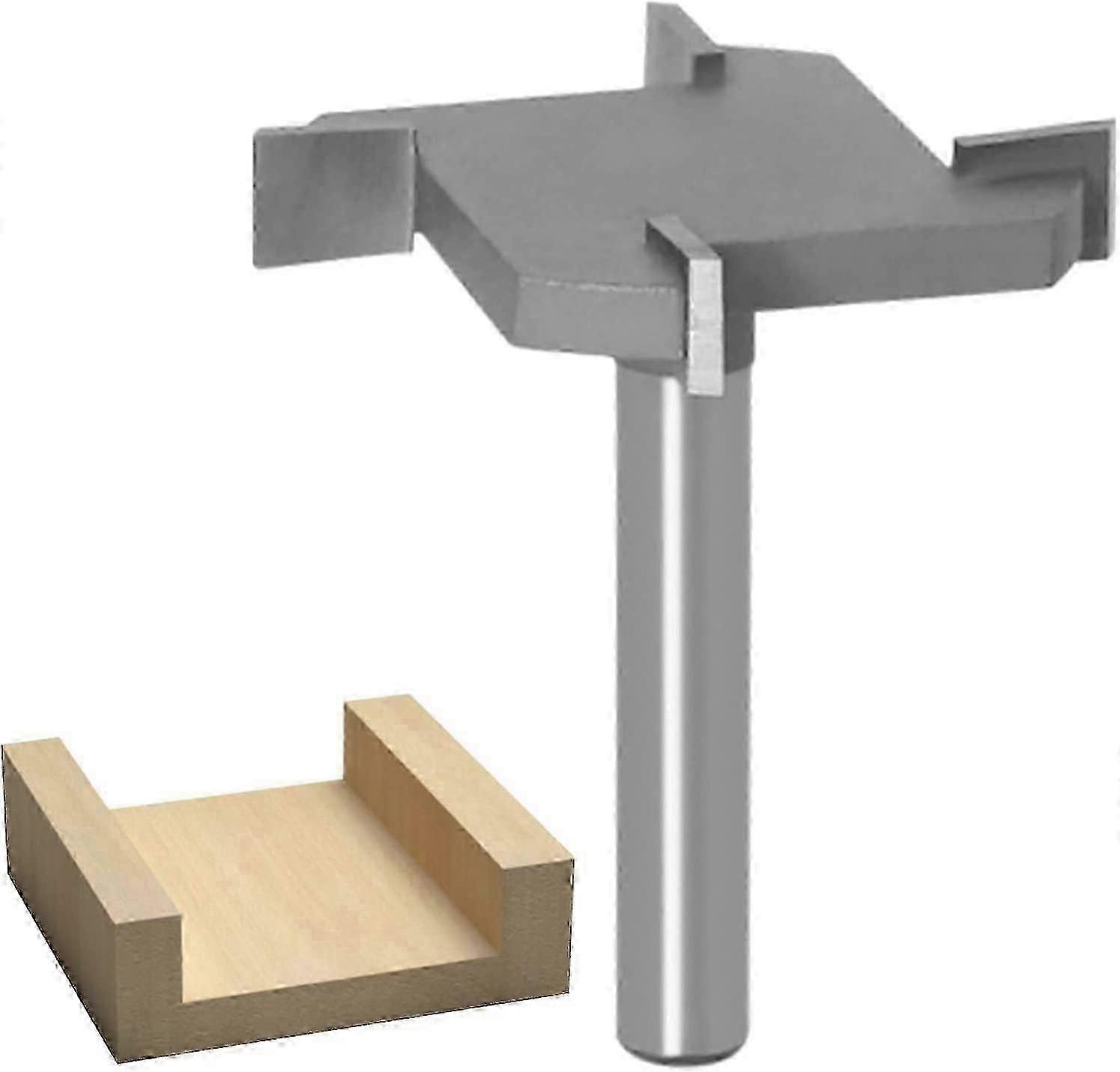Cnc Router Bit for Spoilboard Surfacing, 4-Wing 6mm Shank Slab Flattening Carbide Planer - 40mm Cutting Diameter SZRH A-F