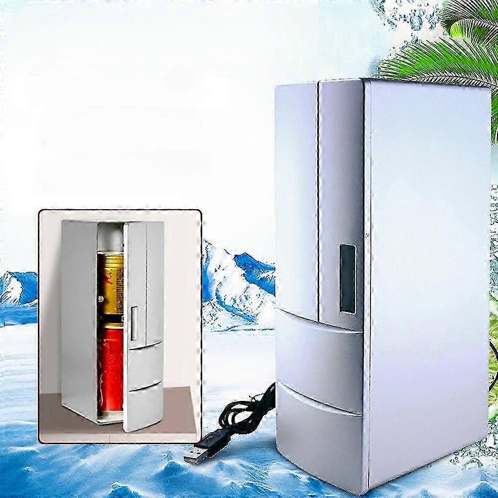 Small Fridge Freezer, Cooler and Warmer Mini Fridge Freezer, USB Refrigerator USB Frideg or Office for Home